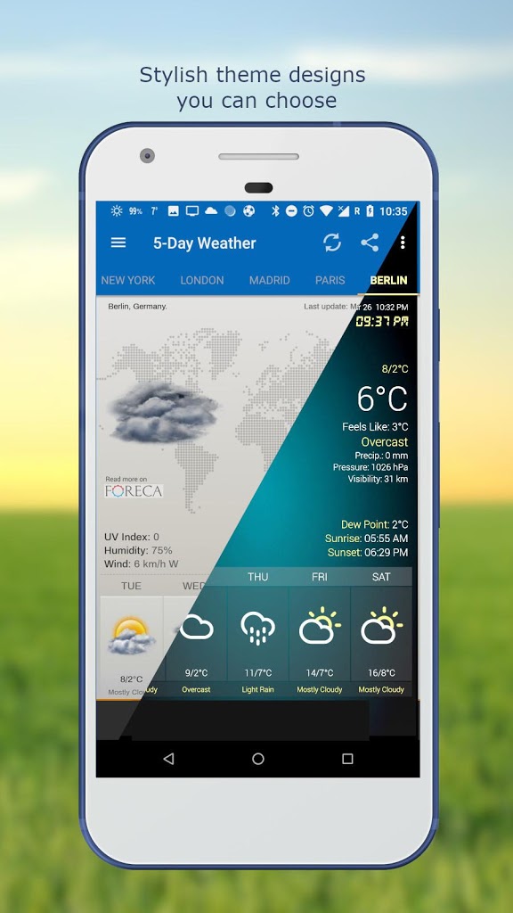 download free clock and weather widgets for android